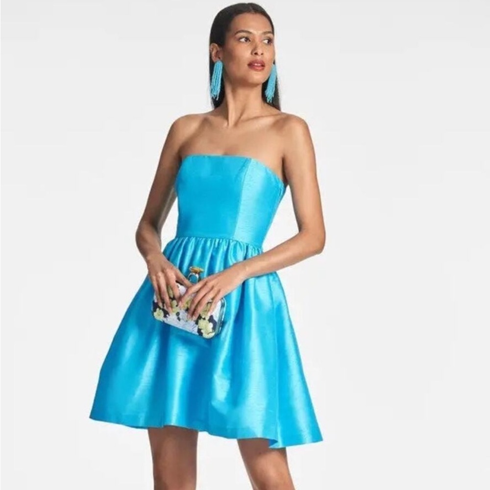 NWT Sachin & Babi Corey Strapless Mini Dress Blue Size 6 A-Line Party Cocktail